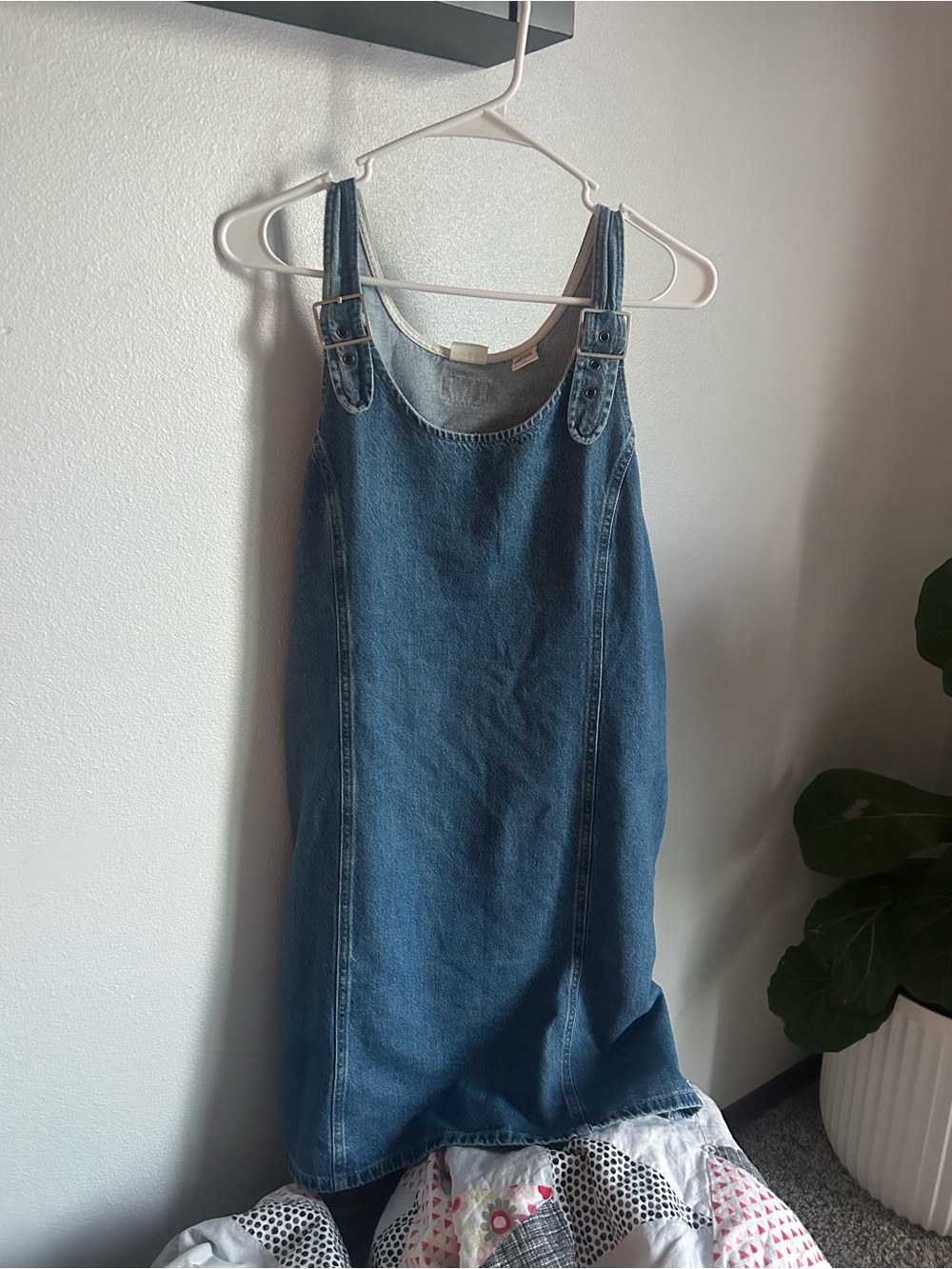 Levi's Blue Denim Pinafore with Buckle Strap
